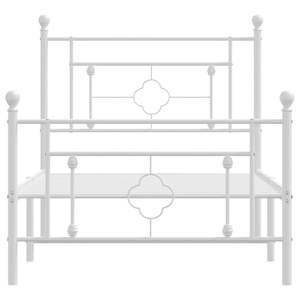 โครงเตียงเหล็กเคลือบผงสีขาว ขนาด 39.4x78.7 นิ้ว ประเภทสินค้าเตียงโลหะ - Product Image 5