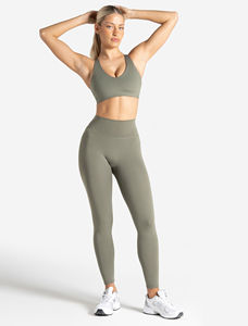 Nouveau soutien-gorge de sport Dusky Sage grande taille, réglable, respirant, à maintien élevé, avec détail dos découpé, ultra-extensible et lisse, pour adulte - Product Image 2