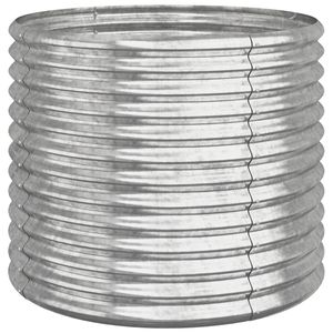 Maceta de jardín de acero con recubrimiento de polvo de plata 31,5 "x 31,5" x 26,8 "Macetas y jardineras - Product Image 2