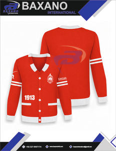 Suéter Cárdigan Acrílico de Invierno de la Hermandad Delta Sigma Theta, Detalles Rojos y Blancos, Cuello en V, Diseño 1913 Chicago, DST Sorority - Product Image 4