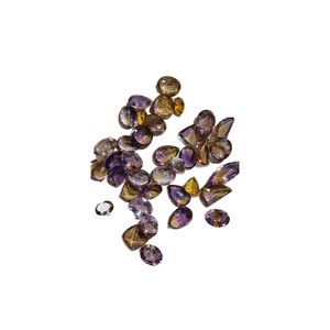 Venta al por mayor natural ovalado corte ametrino cabujón Feng Shui India figurita púrpura marrón ágata piedra preciosa para la fabricación de joyas - Product Image 4