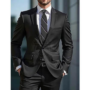 Costume d'affaires élégant pour homme, ensemble deux pièces classique avec doublure douce pour les réunions et les événements - Product Image 4