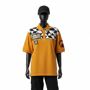 Breathable Premium Women Athletic Polo Pique <b>Fabric</b> Mustard Yellow <b>Black</b> Panel Design Embroidery Patch Logo Women Polo Shirts - Product Image 1