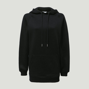 New Arrival <b>Women</b> Winter <b>Long</b> Pullover <b>Hoodie</b> Solid Color Custom Logo Printing 100% Cotton Fleece <b>Women</b> <b>Hoodie</b> - Product Image 1