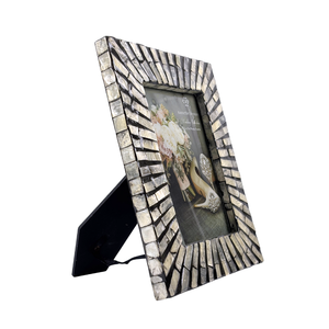 Hình chữ nhật MDF khung ảnh tỏa Sunburst Mô Hình Khảm sáng tạo capiz Inlay hiện đại trang trí nội thất cho đám cưới hiển thị - Product Image 2