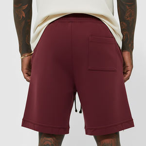 Shorts Bermuda Homme Couleur Unie avec Cordon de Serrage, Longueur Genou, Poches, Respirant, en Polyester Tricoté, Tenue Décontractée, Logo Personnalisable sur le Devant - Product Image 5