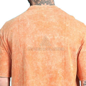 T-shirt homme 100% coton, effet délavé, col rond, coupe ample, haute qualité. - Product Image 5