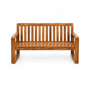 Solid Teak <b>Wood</b> Outdoor Garden <b>Bench</b> Patio Park Seating Furniture for Hotel Resort Terrace Balcony Courtyard Backyard - Product Image 2