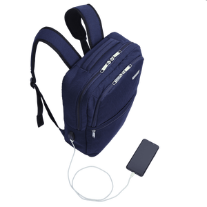 SAKOS Waterproof Moisture-Resistant Shockproof <b>Laptop</b> <b>Backpack</b> USB Antibacterial Zipper Screen Office Softback Rhombus Pattern - Product Image 1