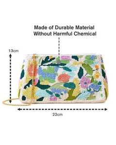 Pochette brodée pour femme, élégante, avec travail artistique en miroir, pour une apparence chic lors de soirées - Product Image 3