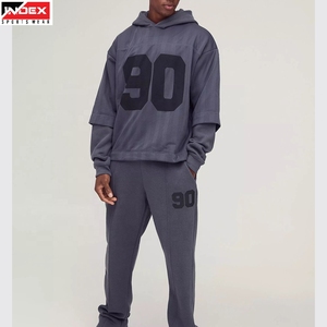 Modern USA Distress Embroidery <b>Tracksuit</b> Trendy Gym Wear <b>Tracksuit</b> High Quality Fabric - Product Image 1