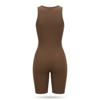 Combinaison de sport pour femmes adultes, sans bretelles, dos nu, en spandex, col rond, compression, personnalisable, respirante, séchage rapide