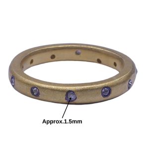 Wedding Wear 925 Sterling Silver Gold Plated Jewelry Diamond Gemstone Women Wear Classic Couple <b>Spinner</b> <b>Ring</b> - Product Image 3