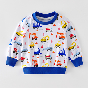 Sweat-shirt à capuche imprimé en coton blanc pour petits garçons, respirant, style vintage, pull-over, haut chaud pour enfants toute saison - Product Image 4