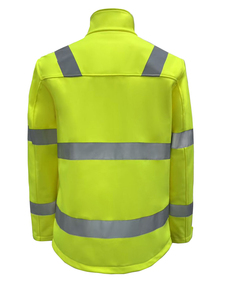 Chaqueta de Trabajo Personalizada de Alta Visibilidad, Chaqueta de Trabajo Impermeable Reflectante de Color Amarillo Fluorescente - Product Image 2