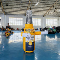Danseur d'air gonflable en forme de bouteille de bière Oxford durable pour la publicité