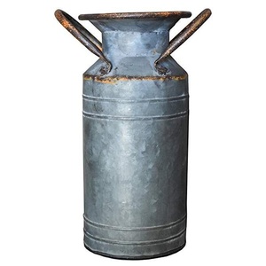 Fresh Arrival Farmhouse Rustic Flower Vase Vintage <b>Galvanized</b> Metal Milk Can Decorative for Home Decor Customizable Size - Product Image 4