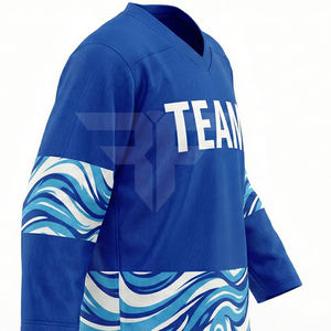 Camiseta de Hockey sobre Hielo para Jugador, Estilo Local, Tejido de Malla Premium, Unisex, Corte Adulto, Manga Larga, Transpirable - Product Image 4