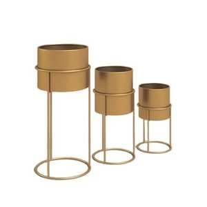Tall Matte <b>Black</b> Metal Plant Stand 36 Inch High Iron Cross <b>Frame</b> Leg Removable Cylindrical Flower Pot Holder Floor Planter - Product Image 2
