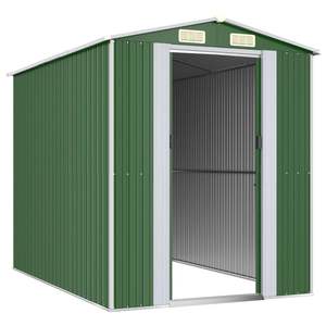 Abri de jardin en acier galvanisé vert de 75.6 po x 107.9 po x 87.8 po pour le rangement - Product Image 3