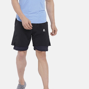 Men's <b>Black</b> Solid Quick Dry Mid Waist Drawstring Closure Boardshorts Front Logo Polyester Casual Style - Product Image 1