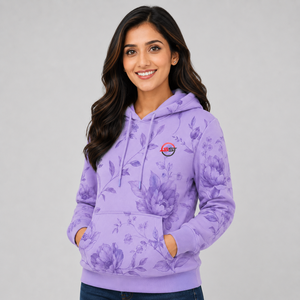 Sweat à capuche pour femme de qualité durable, logo imprimé personnalisé, en molleton de coton doux, respirant, écologique, vêtement décontracté pour femme - Product Image 3