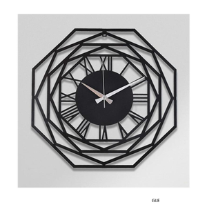 Vintage Inspired Black and Bronze Roman Numeral Wall <b>Clock</b> with Industrial Metal Frame for Home and Timeless Interior Decor - Product Image 4