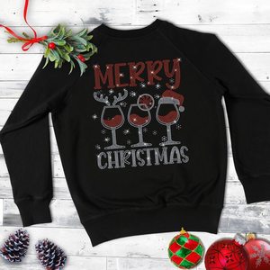Unisex Merry Christmas <b>Raglan</b> <b>Sleeve</b> <b>Long</b> <b>Sleeve</b> Color Block Front Logo Eco-Friendly Breathable <b>T</b>-<b>Shirt</b> - Product Image 5