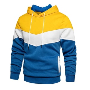 Men's Color Blocking Hooded <b>Sweatshirt</b> Regular Fit Casual <b>Black</b> Red Gray Knitted Hoodie With Pocket Autumn Wear 2027 - Product Image 6