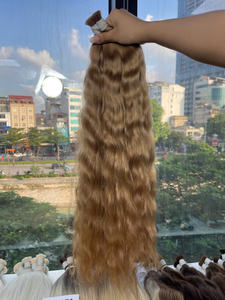 สินค้าขายดีประจำปี 2025 ต่อผมแท้ 100% เวอร์จิ้นเวียดนาม คุณภาพสูง แบบธรรมชาติ ลอนสวย ซุปเปอร์ดับเบิ้ลดรอน เย็บด้วยเครื่องจักรแบบดับเบิ้ลเวฟท์ - Product Image 5