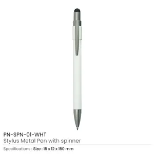 Bolígrafos Metálicos con Tinta Azul y Función de Botón Giratorio - Product Image 2