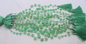AAA Natural Chrysoprase Smooth Heart Shape Briolette 8 Inch Strand Heart Chrysoprase Beads 6-8MM Smooth Chrysoprase Beads Bulk - Product Image 6