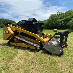 Cat Skid Steer Loader with Heavy Duty Forestry <b>Mulcher</b> Attachment for Land Clearing Brush Cutting Tree Grinding - Product Image 3