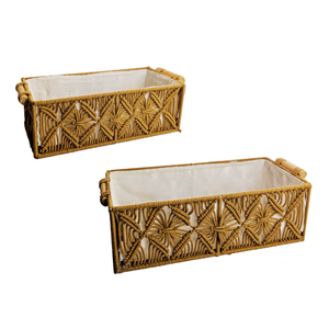 ตะกร้าเก็บของทำมือจากเชือกฝ้ายแบบมาคราเม่ JNC Macrame Eco Friendly  ตกแต่งบ้าน - Product Image 5