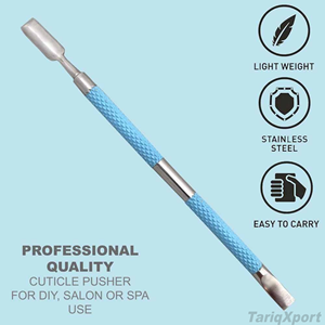 Professional High Quality Lightweight Double-Use Reusable Square Cuticle <b>Nail</b> Pusher Stainless Steel Manicure Care <b>Tool</b> - Product Image 2