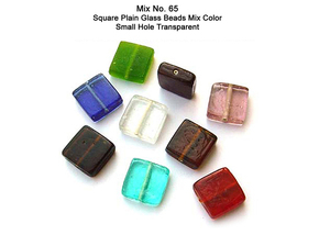 Perles en verre multicolores carrées MAE Premium, mélange n° 65, perles à petit trou pour la fabrication de bijoux, fournitures artisanales abordables - Product Image 2