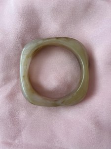 Bracelet manchette en acrylique épais style résine terreux - Product Image 3