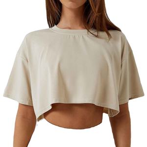 Crop top pour femme OEM, tissu tricoté doux, écologique et durable, idéal pour la mode décontractée d'été, crop tops - Product Image 3