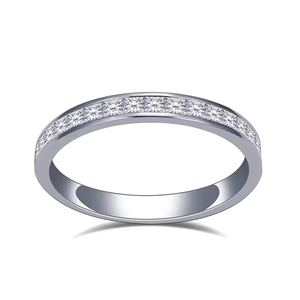 Women's White Gold Round Brilliant Cut Diamond Engagement <b>Ring</b> With Diamond Side Stones Classic Style G Color - Product Image 2
