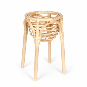 Supplier price rattan planter holder <b>stand</b> shelf sustainable natural wicker plant <b>pot</b> <b>stands</b> - Product Image 2