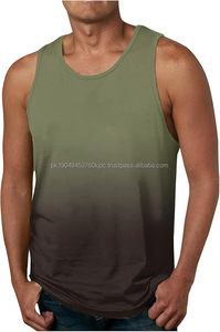 <b>Men's</b> High Quality Quick Dry Gym <b>Tank</b> <b>Top</b> Custom Solid Color Breathable Knitted <b>Top</b> Button Embroidery Many Colors Available! - Product Image 2