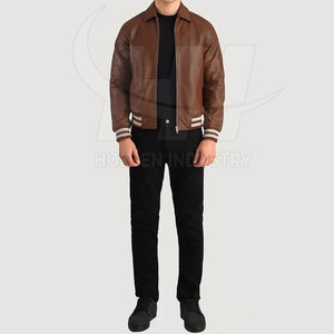 Durable Comfort <b>Leather</b> Baseball <b>Jacket</b> Classic Design <b>Leather</b> Baseball <b>Jacket</b> Everyday Style <b>Leather</b> Baseball <b>Jacket</b> - Product Image 2