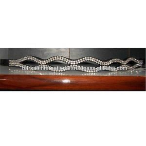 Bandas de cejas de cristal hechas a mano Halters de cuero Premium - Product Image 2