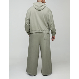 Conjunto Deportivo de Dos Piezas para Hombre, de Alta Calidad, con Capucha y Bordado, Logotipo Personalizado, Color Sólido, para Correr - Product Image 6