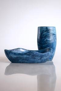 Eco-Friendly Modern <b>Resin</b> Fruit & Salad Bowls-Non-Toxic Durable Dishwasher Safe Handmade Serving Bowls by Artisan Aura - Product Image 4