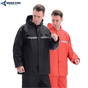 Custom Hooded Casual Solid Waterproof Windproof Lightweight Rain Suit for Outdoor Work and Riding - Product Image 3