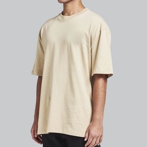 T-shirt Homme en Jersey de Coton Lourd, Vêtement d'Été, Coutures Inversées, Broderie Vieillie, Col Rond, Manches Courtes, Coupe Slim, 300g - Product Image 2