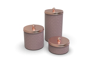 Vintage Metal Storage <b>Canisters</b> <b>Set</b> of 3 with Airtight Lids for Tea Sugar Coffee Kitchen Food Preservation - Product Image 4