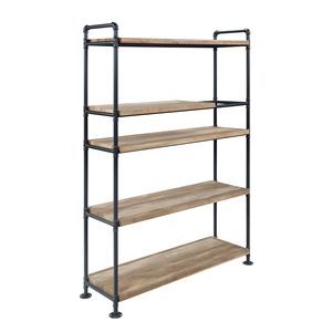 Libreria con finitura Brantley rovere e sabbia nera - Product Image 4