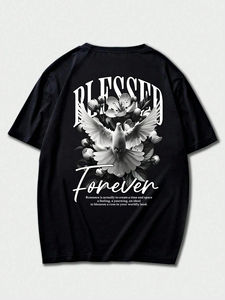 Camiseta Casual de Alta Calidad para Hombre, Impresión Personalizada, Estilo Urbano, Talla Grande, 100% Algodón, Unisex, Efecto Desgastado por el Sol - Product Image 6